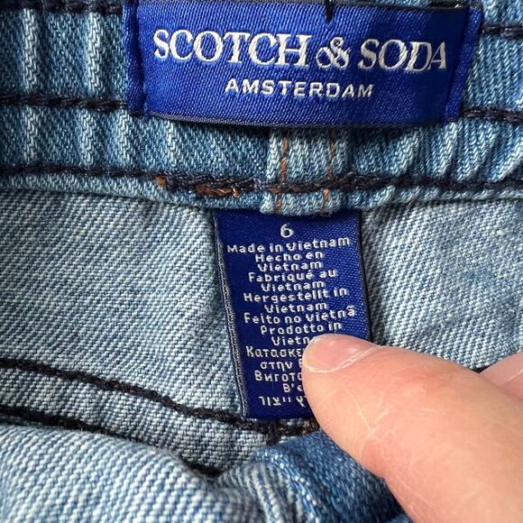 New Scotch & Soda Elastic Waist Boy's Light Wash Jeans - 6 - Picture 3 of 5